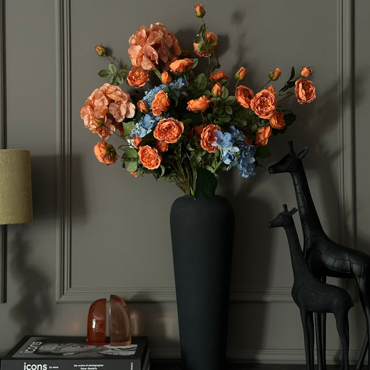 Burnt Apricot & Blue