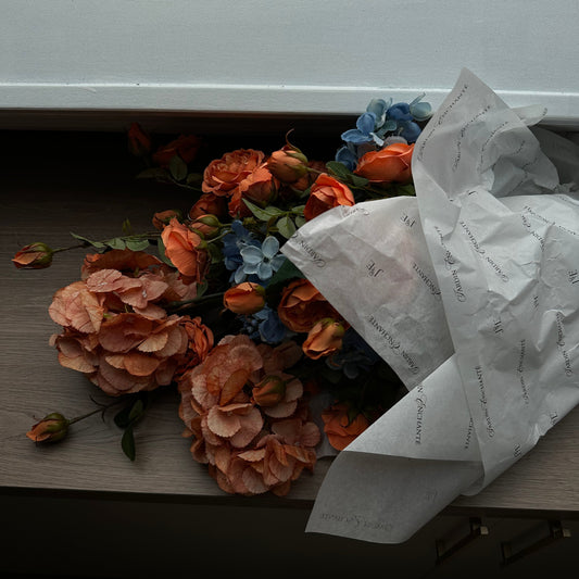 Burnt Apricot & Blue