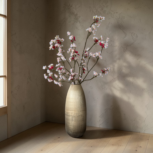 Luxury Blush Blossom Bouquet with silk pink blossom branches arranged in a tall vase for timeless home decor