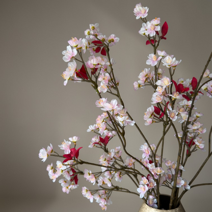 Blush Blossom Bouquet with high-quality silk pink blossom branches styled in a tall vase for elegant home decor
