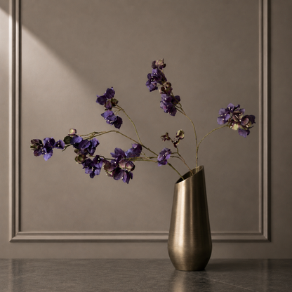 Realistic faux purple bougainvillea branch for elegant home decor and floral styling